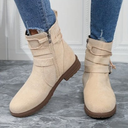 Variant image for Bottes de Cheville Femme Cuir Élégant-9