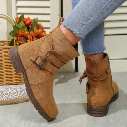 Bottes de Cheville Femme Cuir Élégant 6