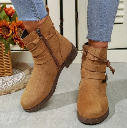 Variant image for Bottes de Cheville Femme Cuir Élégant-17