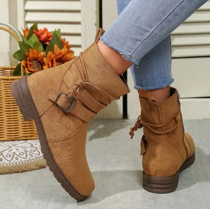 Bottes de Cheville Femme Cuir Élégant 5