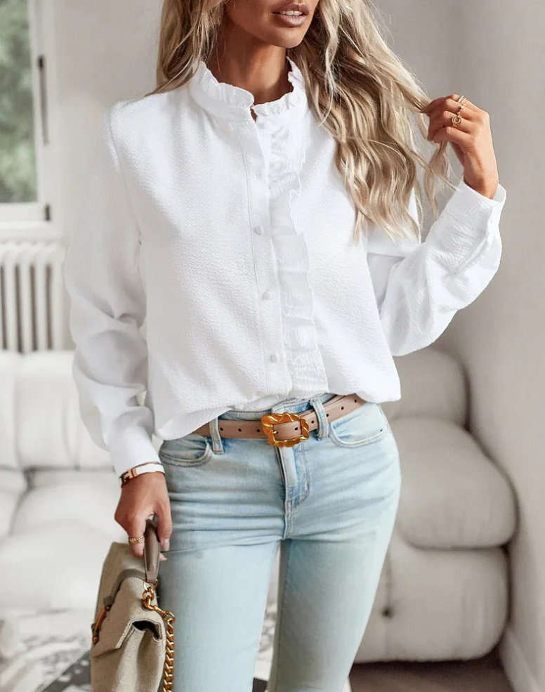 Variant image for Chemisier Femme Chic Polyvalent 100% Polyester Élégant-9