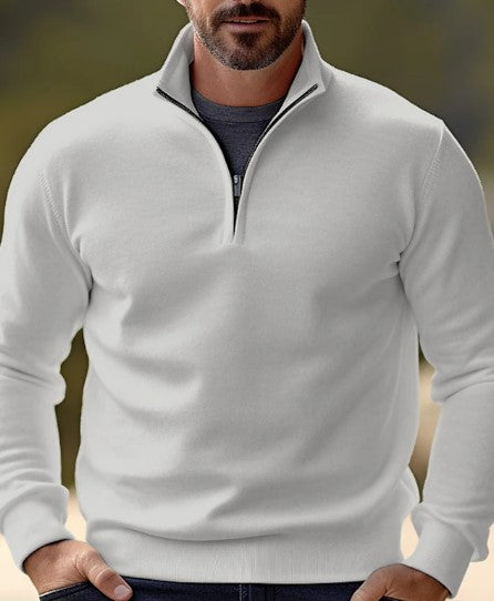 Variant image for Pull Homme Hiver Quart-Zipper Confortable-1