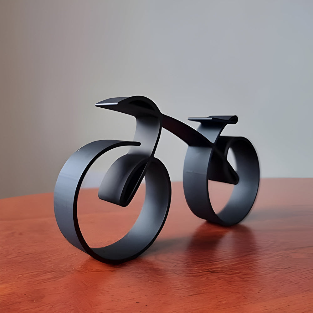 Sculpture de vélo en métal moderne abstraite 3