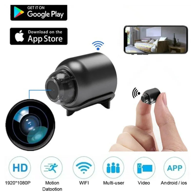 Caméra de Surveillance Sans Fil 1080P HD Wifi Compacte Discrète-2