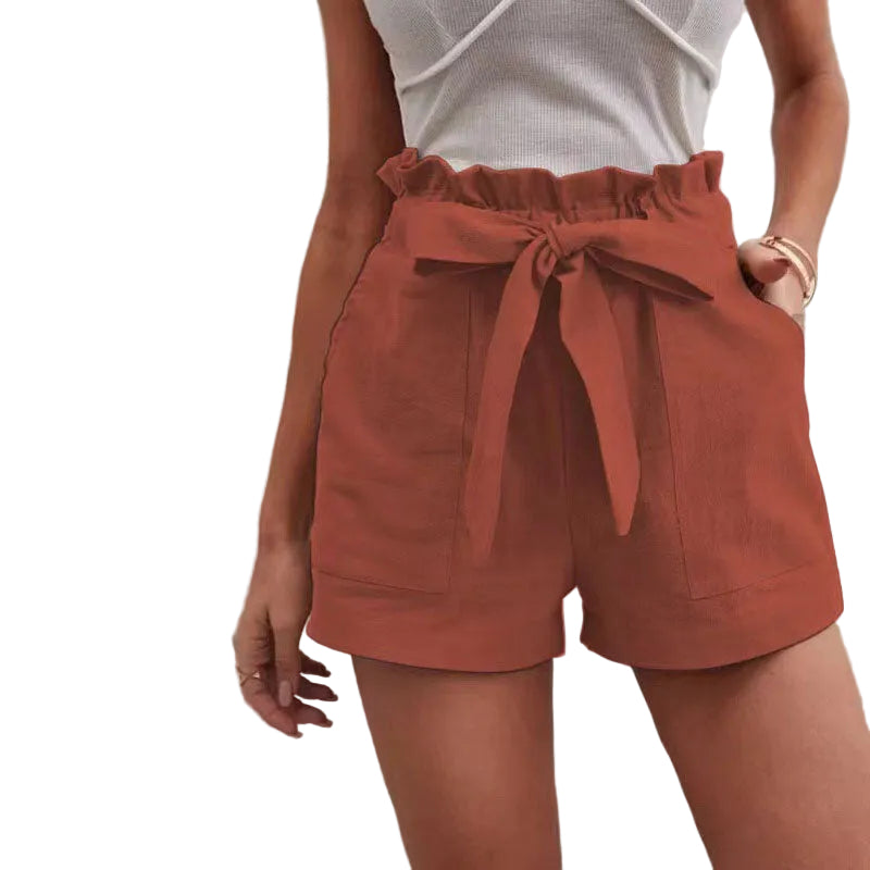 Short Jean Femme Taille Haute Décontracté avec Poches 15