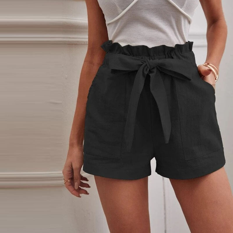 Short Jean Femme Taille Haute Décontracté avec Poches 20