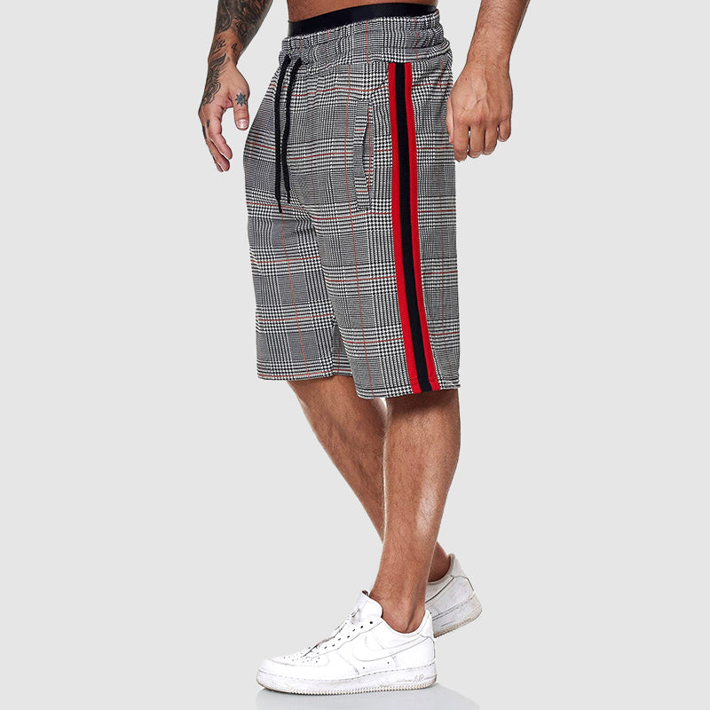 Short à carreaux pour hommes style décontracté 0
