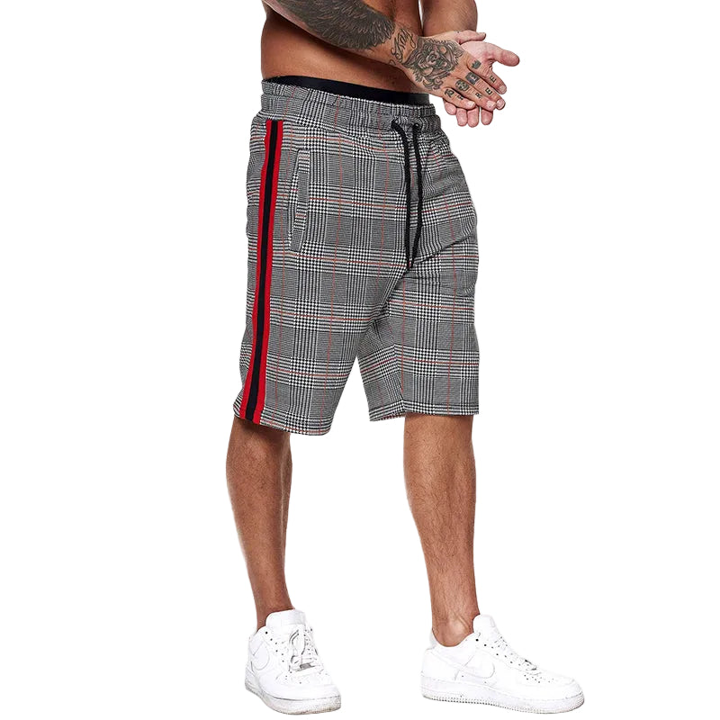 Short à carreaux pour hommes style décontracté 5
