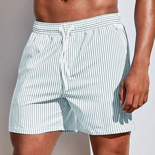 Short de Bain Classique pour Hommes à Rayures 1