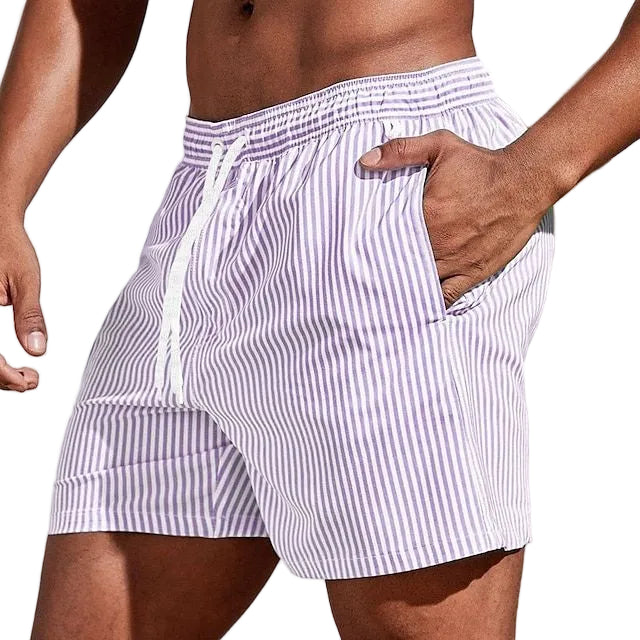 Short de Bain Classique pour Hommes à Rayures 3