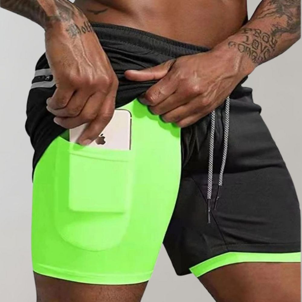 Short de Fitness Homme 2-en-1 Confortable 1