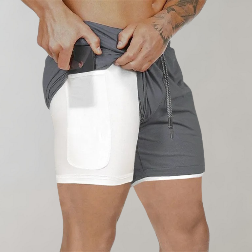 Short de Fitness Homme 2-en-1 Confortable 3