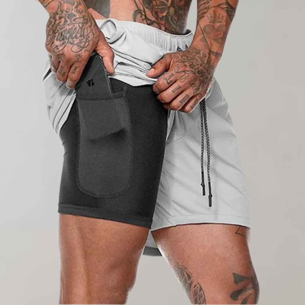 Short de Fitness Homme 2-en-1 Confortable 5