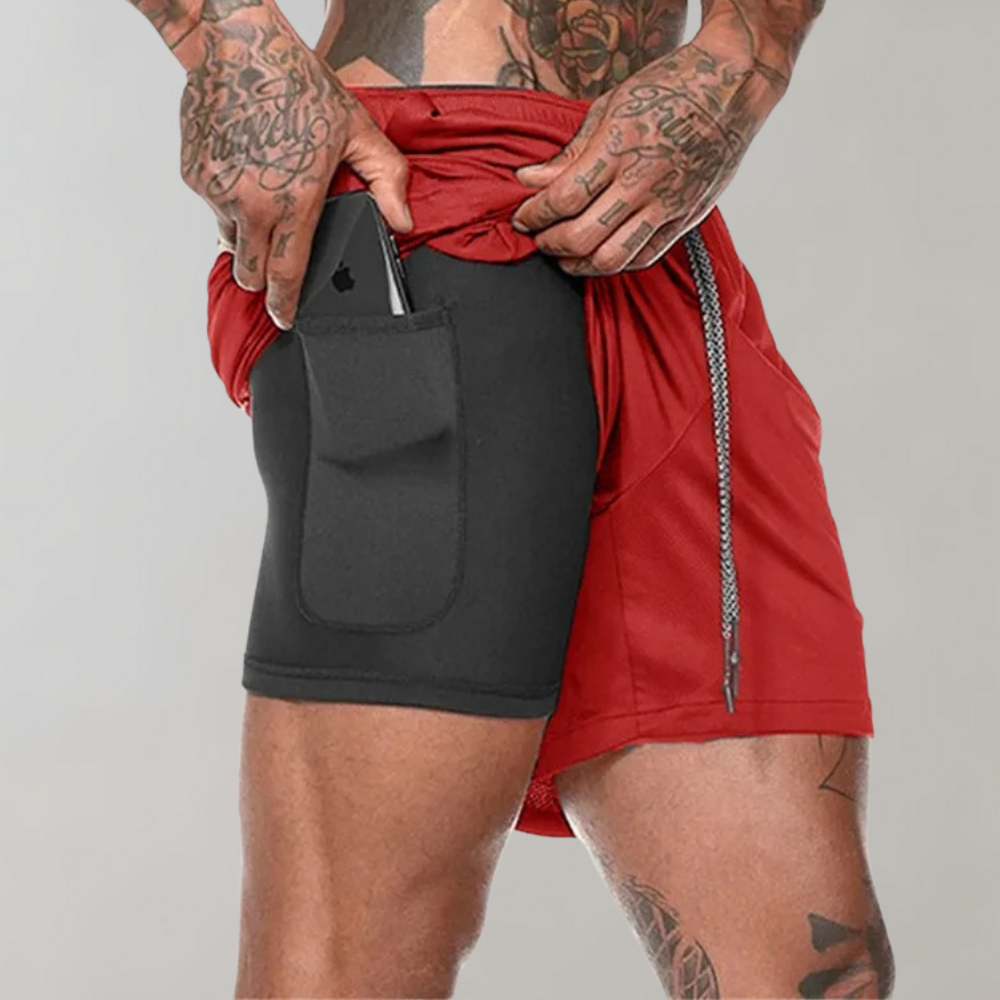 Short de Fitness Homme 2-en-1 Confortable 7