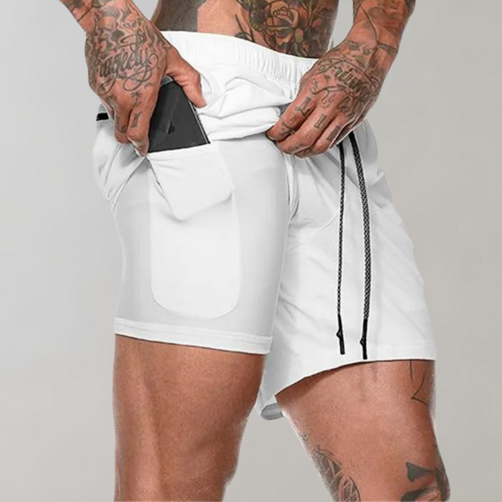 Short de Fitness Homme 2-en-1 Confortable 9