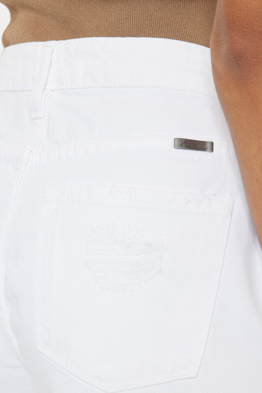 Shorts Femme Taille Haute Ourlet Effiloché 3