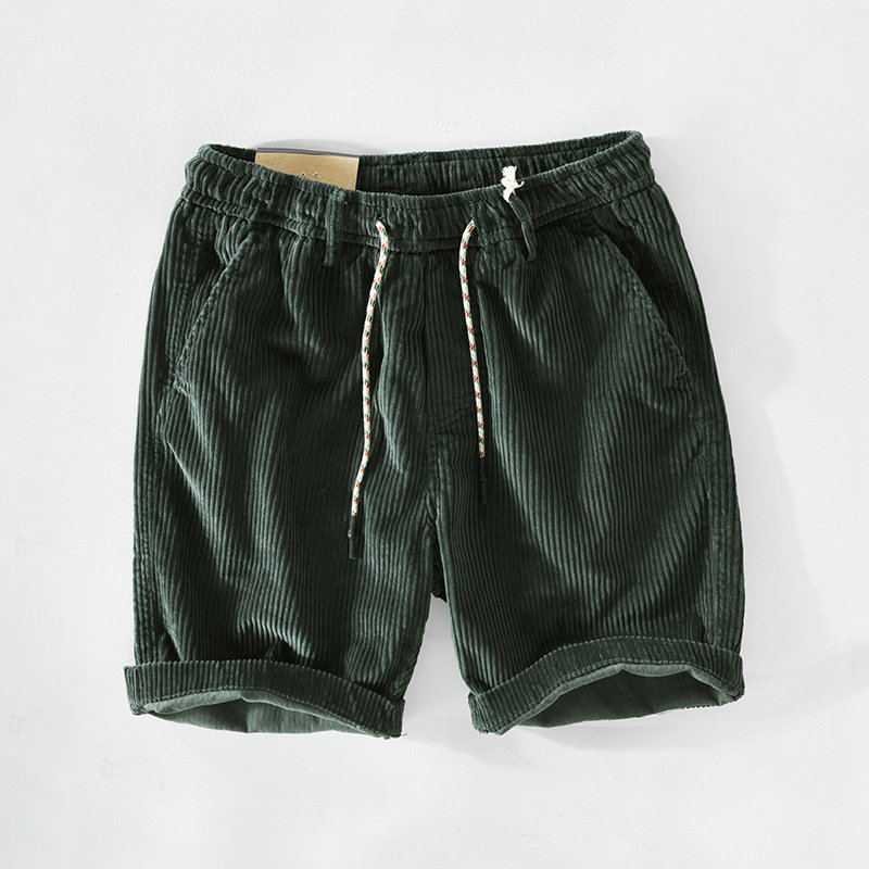 Shorts Homme Décontractés Velours Côtelé Respirant 1