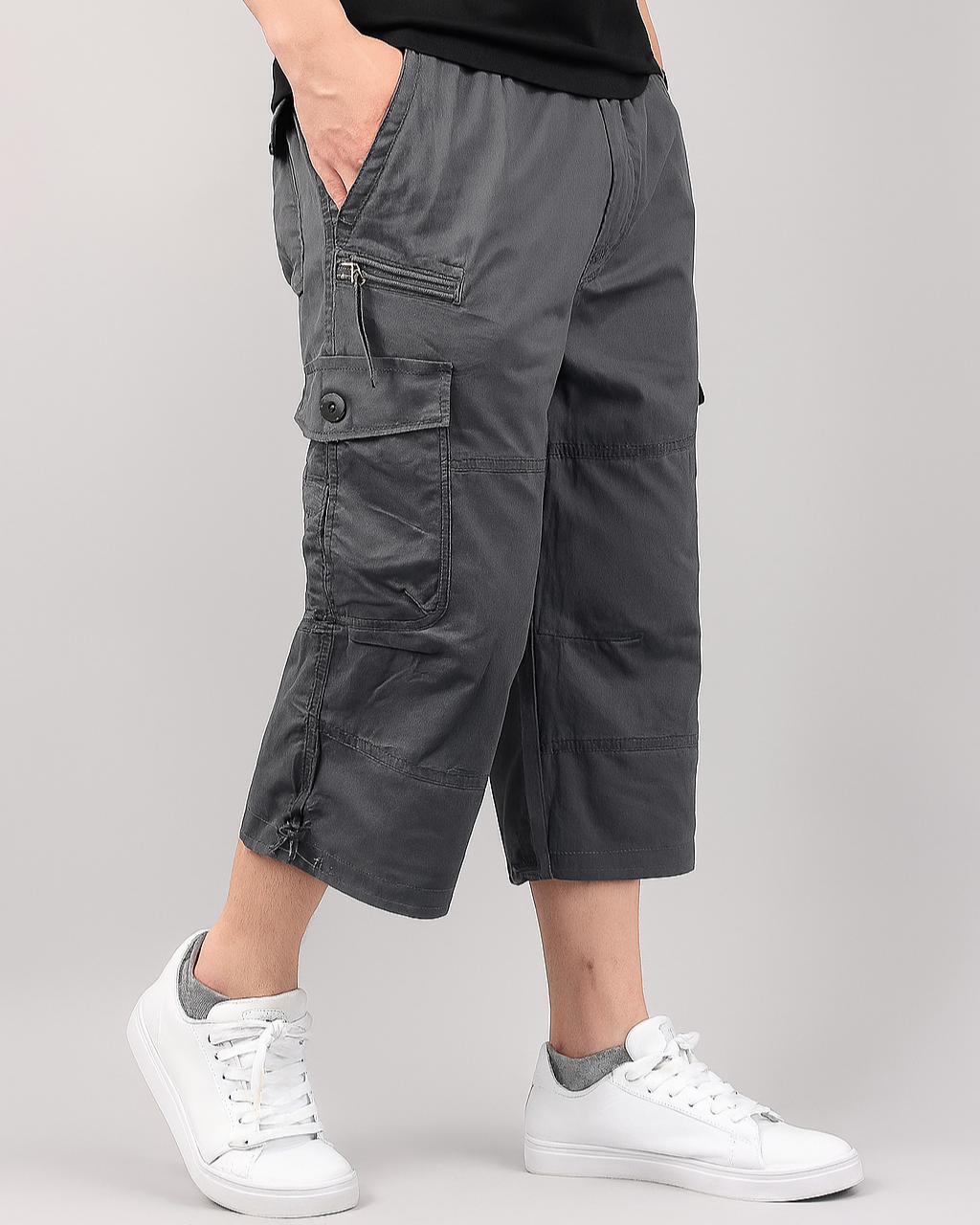 Shorts Pour Hommes Cargo Décontractés Avec Poches Fonctionnelles 2