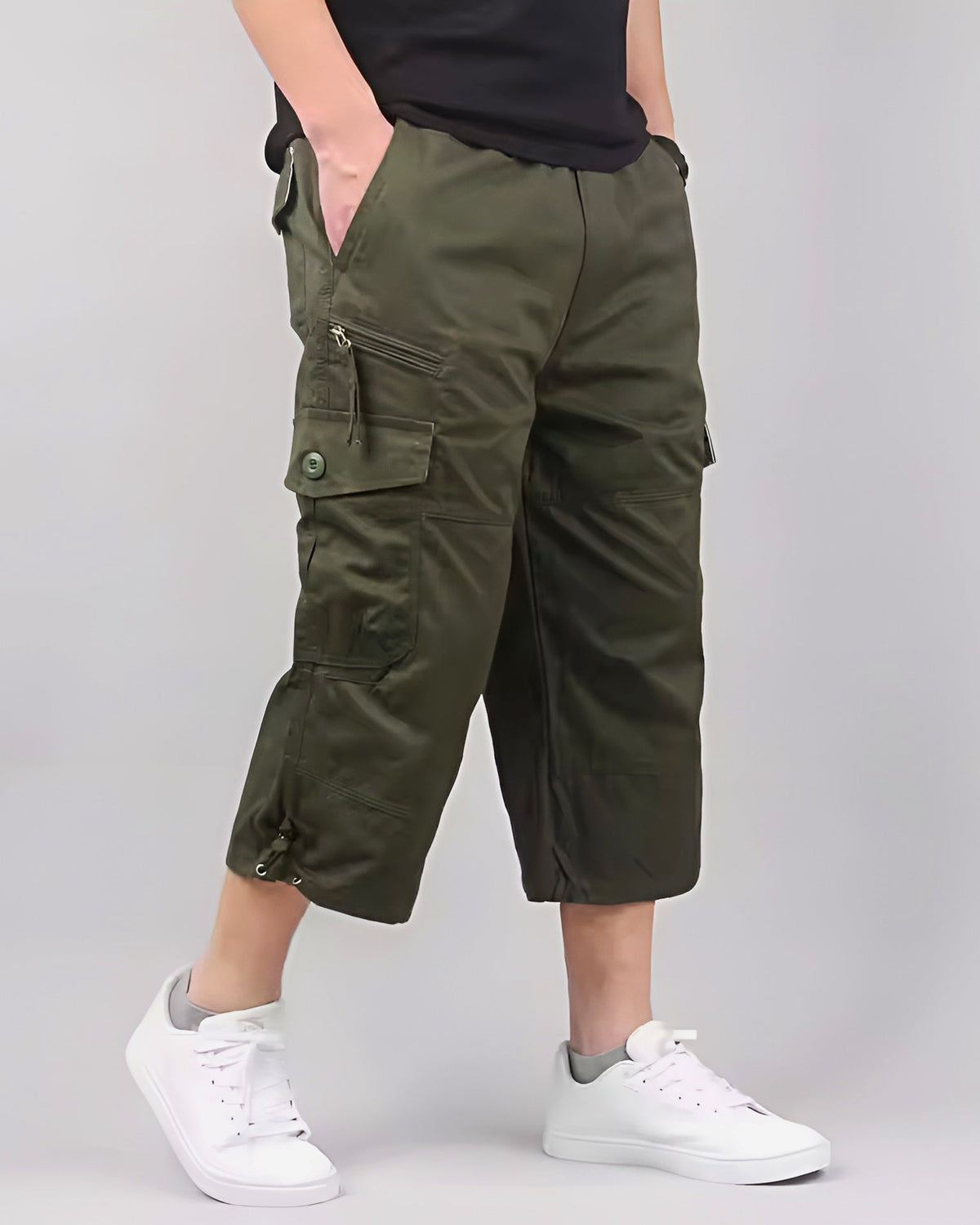 Shorts Pour Hommes Cargo Décontractés Avec Poches Fonctionnelles 3