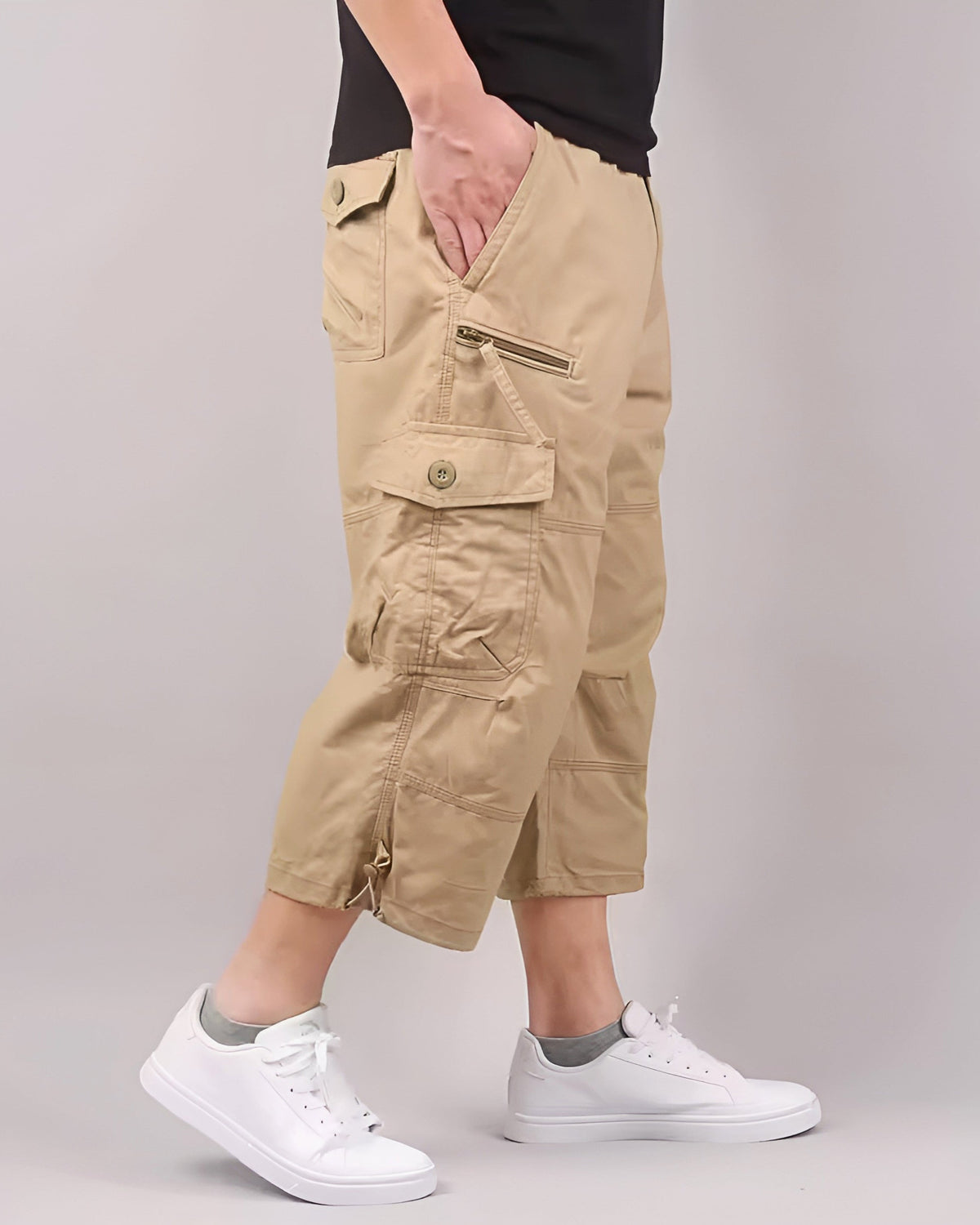 Shorts Pour Hommes Cargo Décontractés Avec Poches Fonctionnelles 7