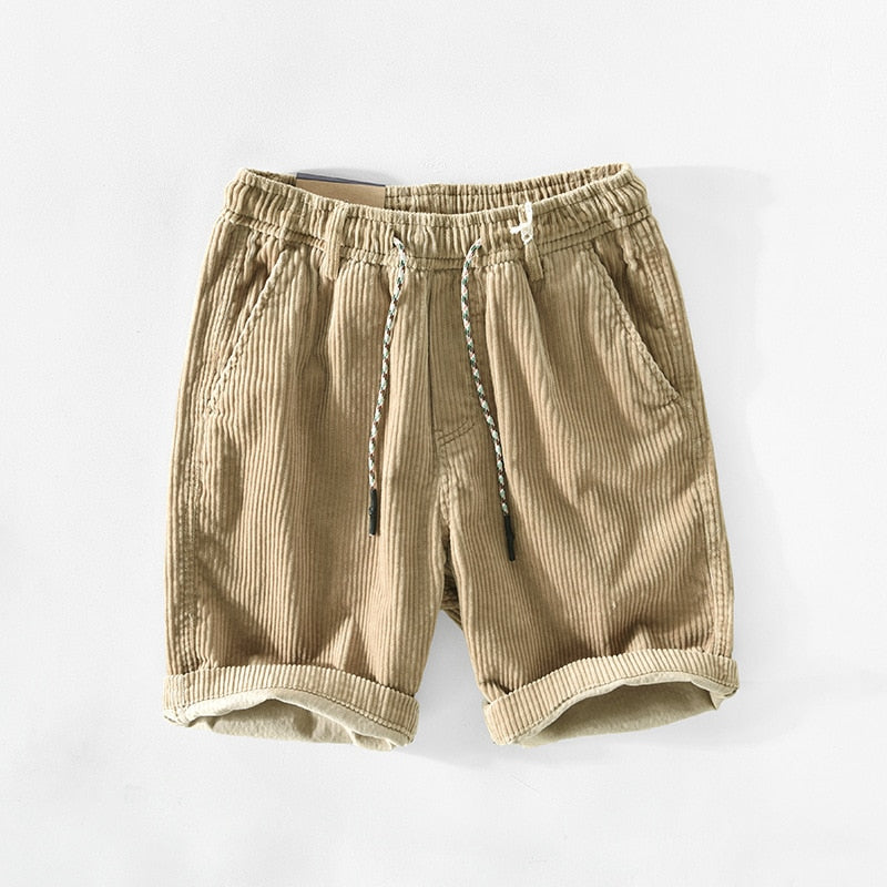 Shorts pour Hommes en Velours Côtelé Décontractés 0