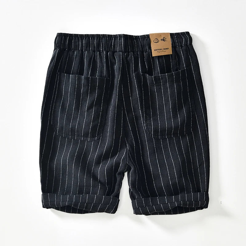 Shorts pour hommes décontractés à rayures 5