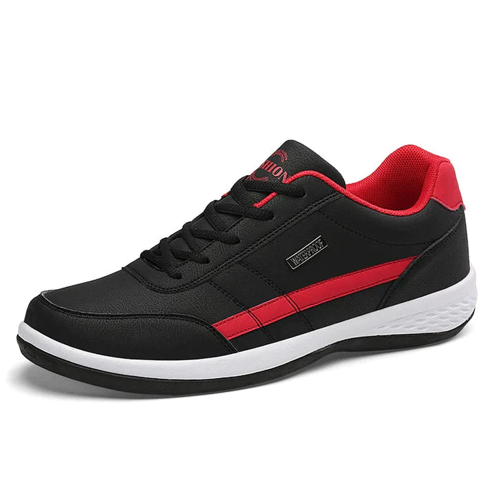 Sneakers Pour Hommes Modernes Cuir Textile Avec Semelle Orthopédique 1
