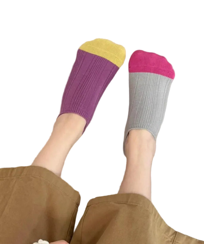 Socquettes d'été pour femme style contrastant 0