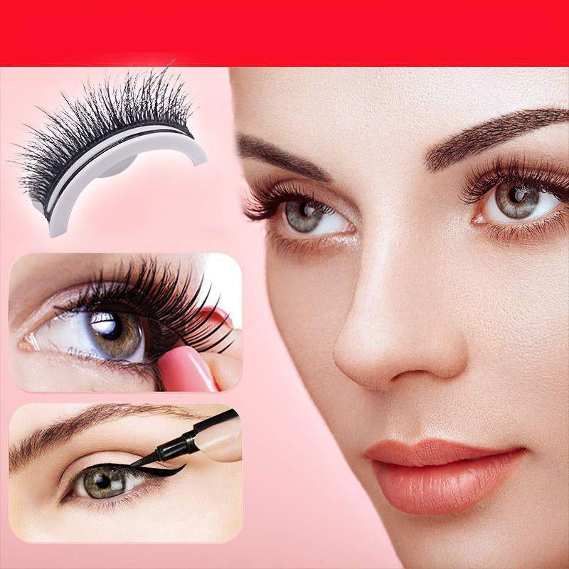 Faux Cils Naturels Réutilisables Autocollants Légers et Confortables Fibres Synthétiques-4
