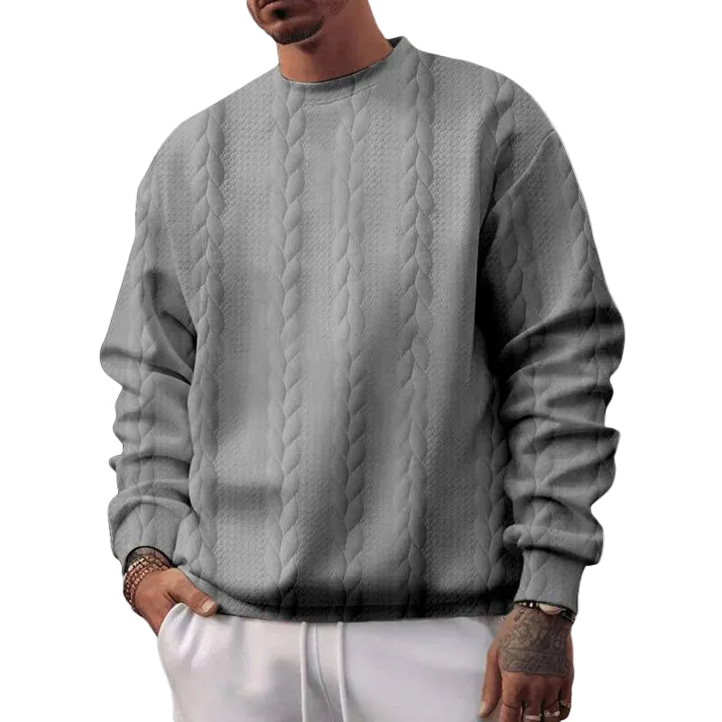 Sweat-shirt Ample pour Homme en Jacquard 0