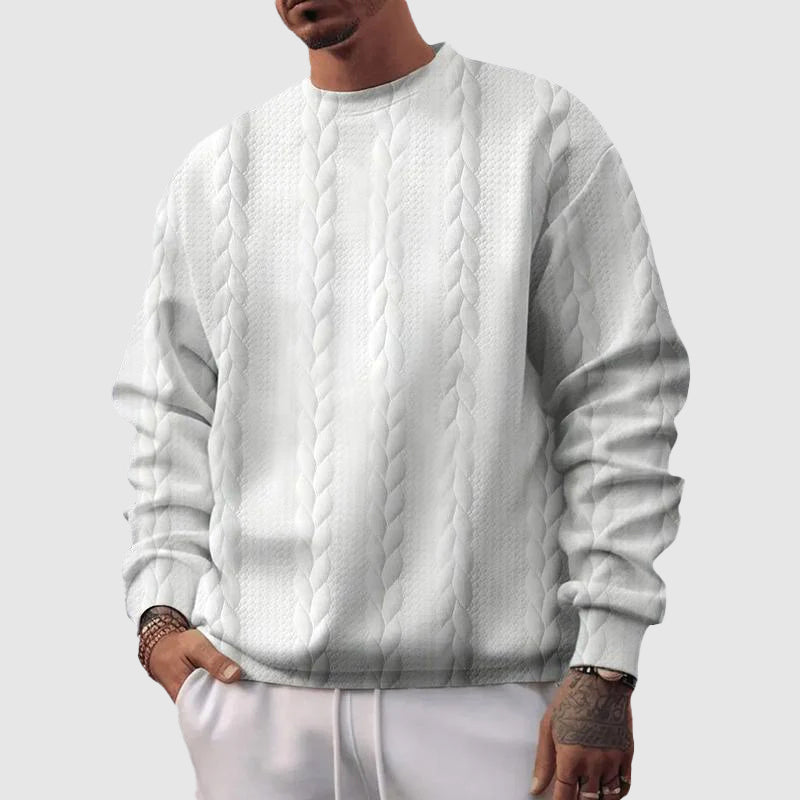 Sweat-shirt Ample pour Homme en Jacquard 1