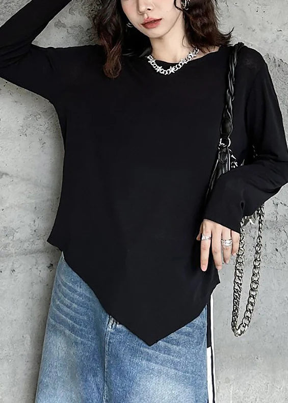 Sweat-shirt Femme Asymétrique Col Rond Automne 1