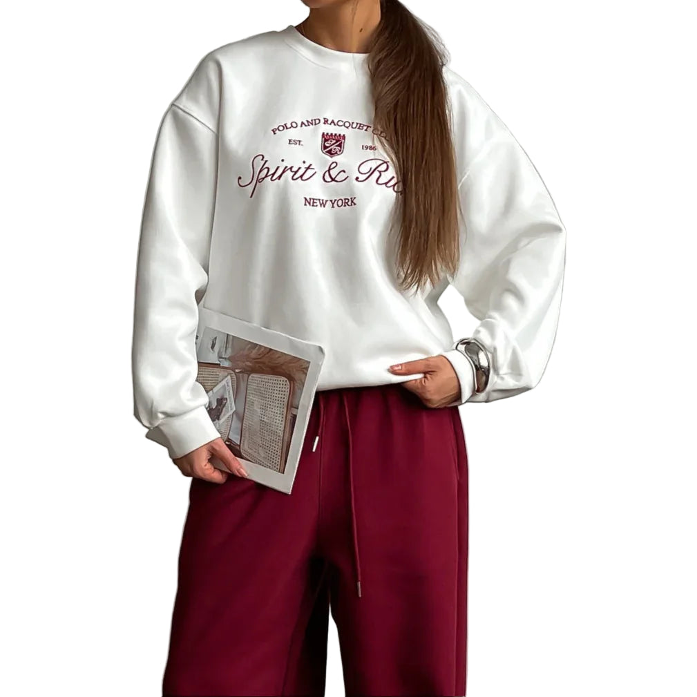 Sweat-shirt Femme Surdimensionné Col Rond 0