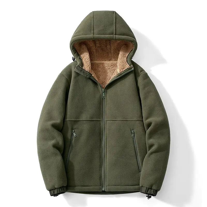Sweat Capuche Homme Moderne avec Poches et Col Montant 3