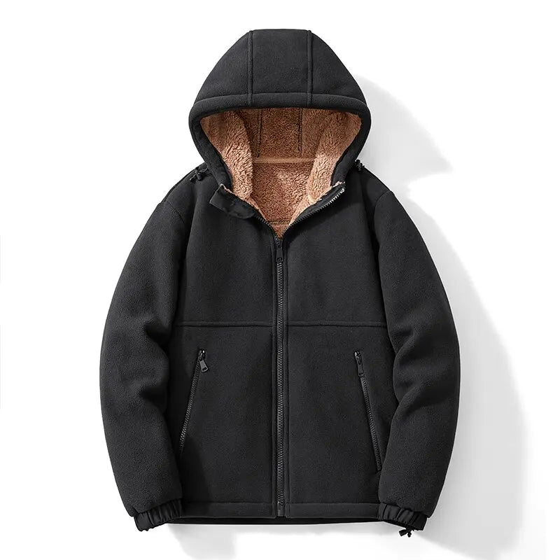 Sweat Capuche Homme Moderne avec Poches et Col Montant 4
