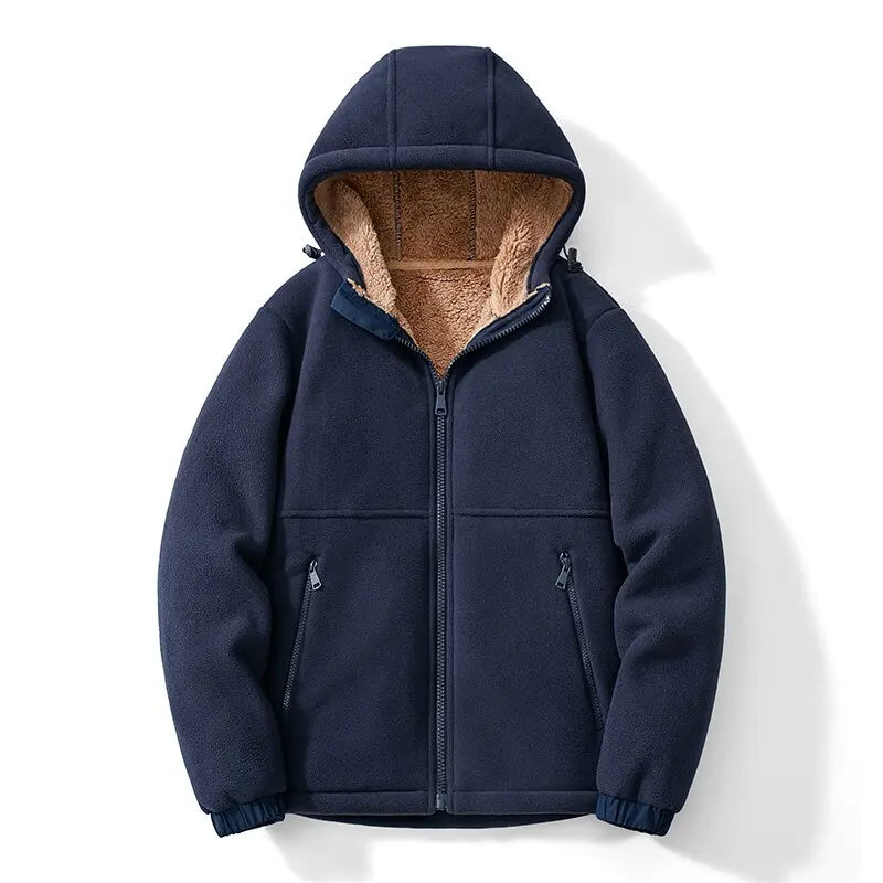 Sweat Capuche Homme Moderne avec Poches et Col Montant 5