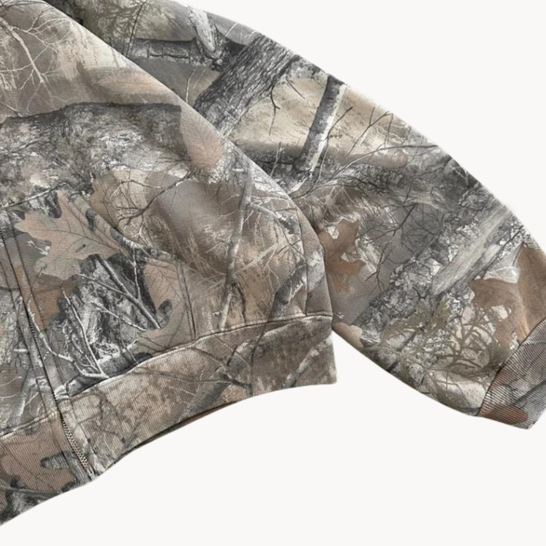 Sweat à Capuche Détendu Camouflage 4