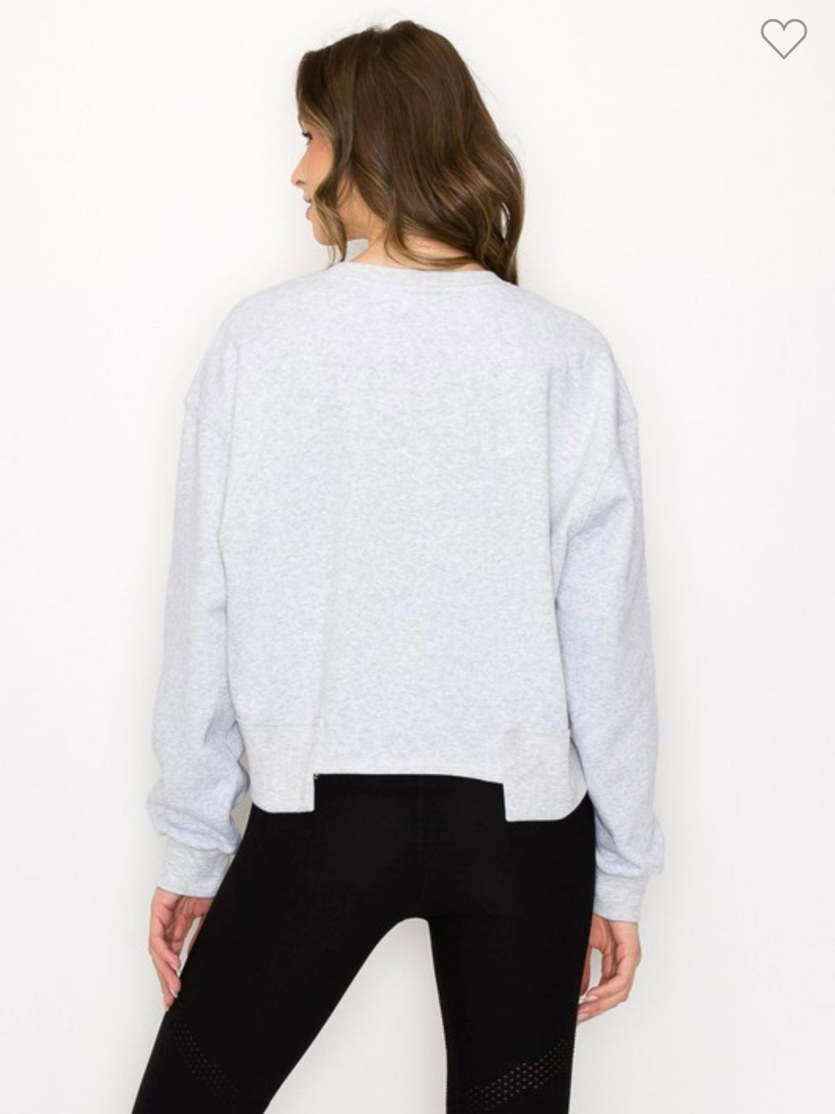 Sweat à Capuche Femme Court Oversize en Mélange de Coton et Polyester 1