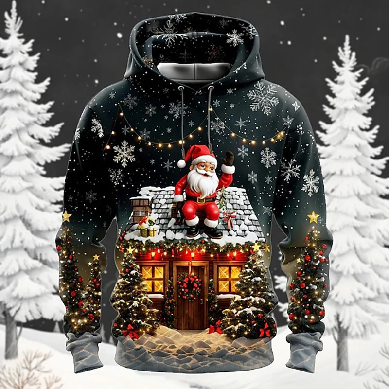 Sweat à Capuche Hiver Festif 3
