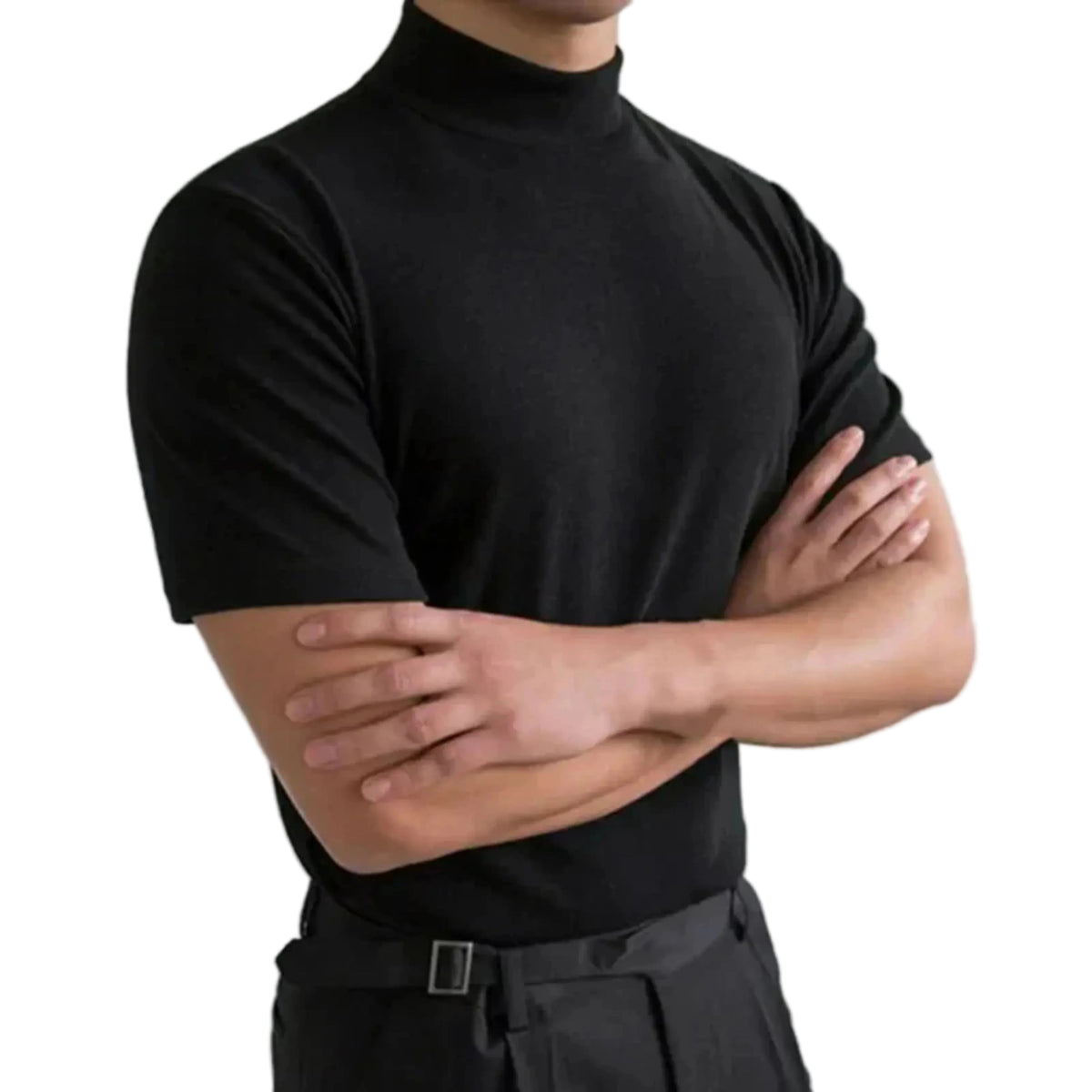 T-Shirt Homme Col Haut Polyvalent 0