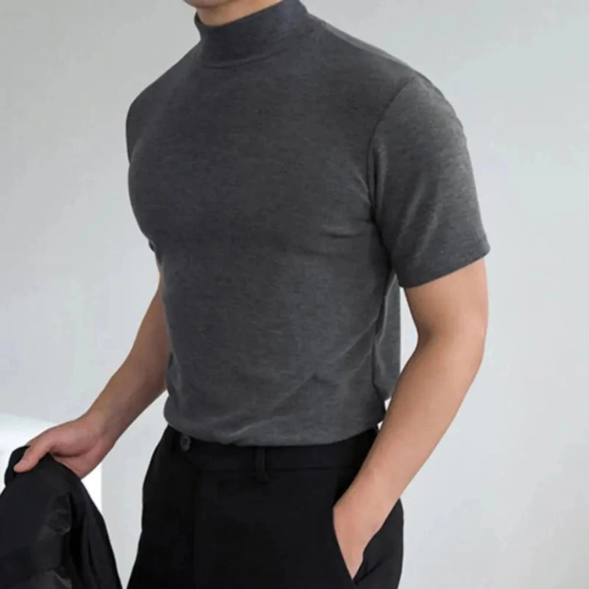 T-Shirt Homme Col Haut Polyvalent 2