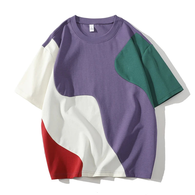 T-shirt Homme à Blocs de Couleurs Modernes 1