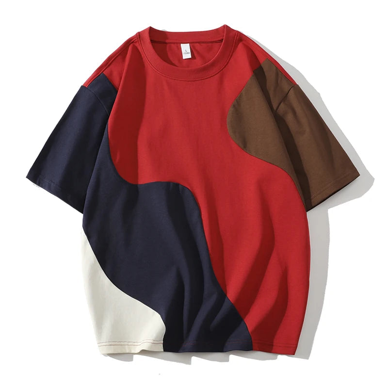 T-shirt Homme à Blocs de Couleurs Modernes 2