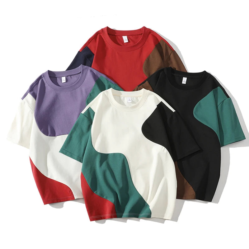 T-shirt Homme à Blocs de Couleurs Modernes 4