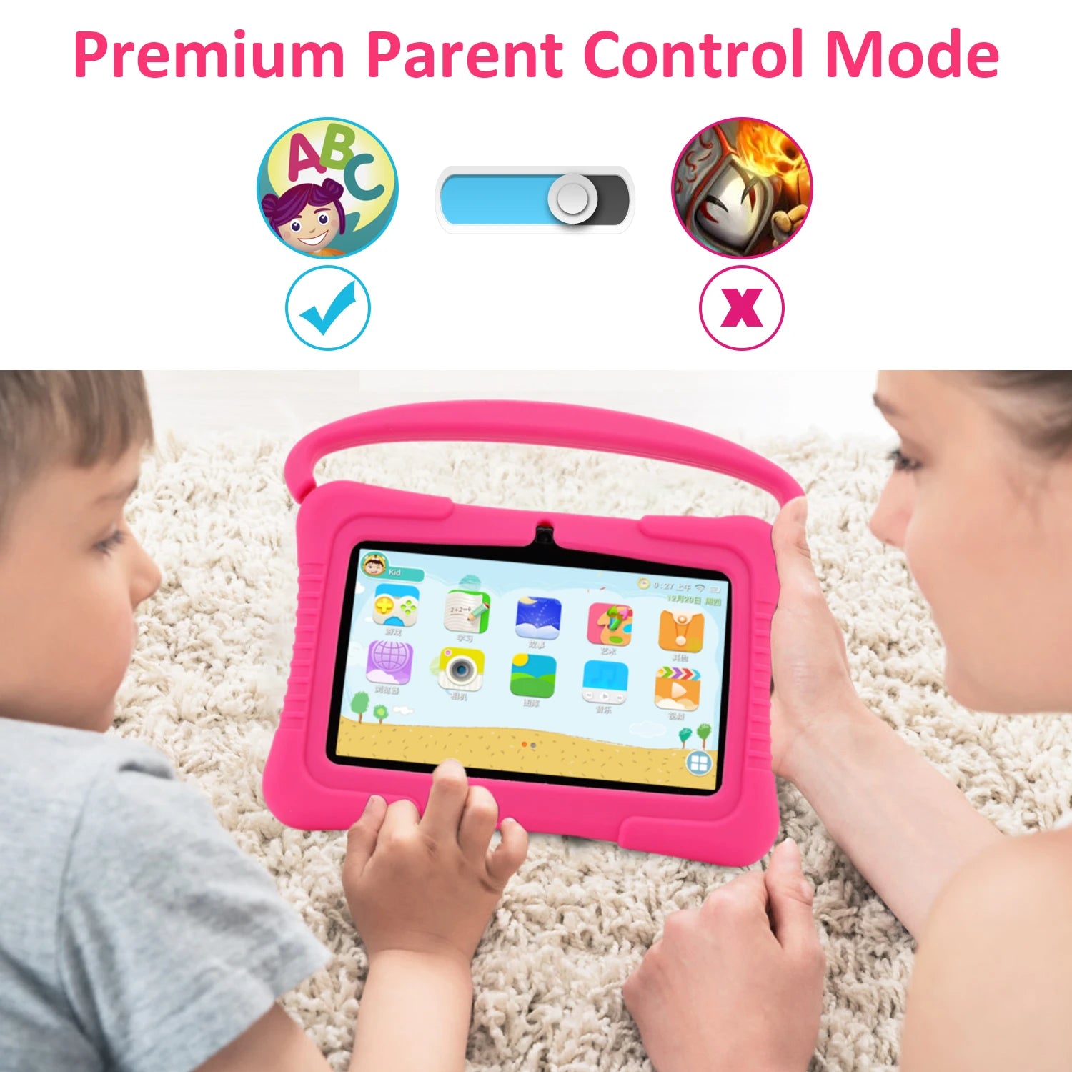 Tablette Enfant 7 Pouces Android 12 Éducative 32GB Écran IPS 3