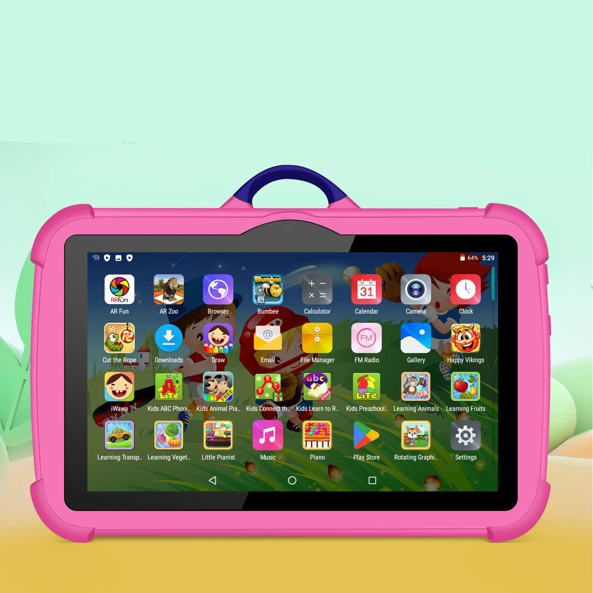 Tablette Enfant 7 Pouces Android Éducative Quad Core 4 Go RAM 64 Go ROM 2
