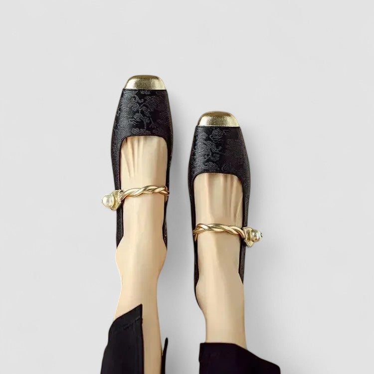 Talons Blocs à Bride Perlée pour Femmes 8