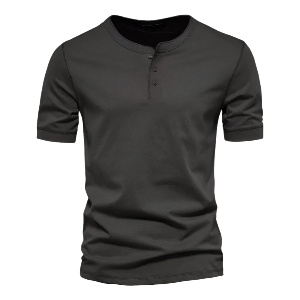 Tee Shirt Homme Col Élégant Coton Respirant