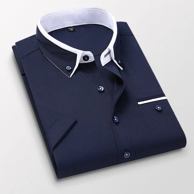 Chemise Homme Manche Courte en Coton Polyvalente 1