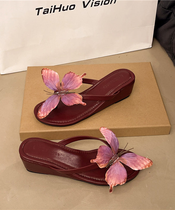 Tongs Pour Femmes Motif Papillon Confortables 3